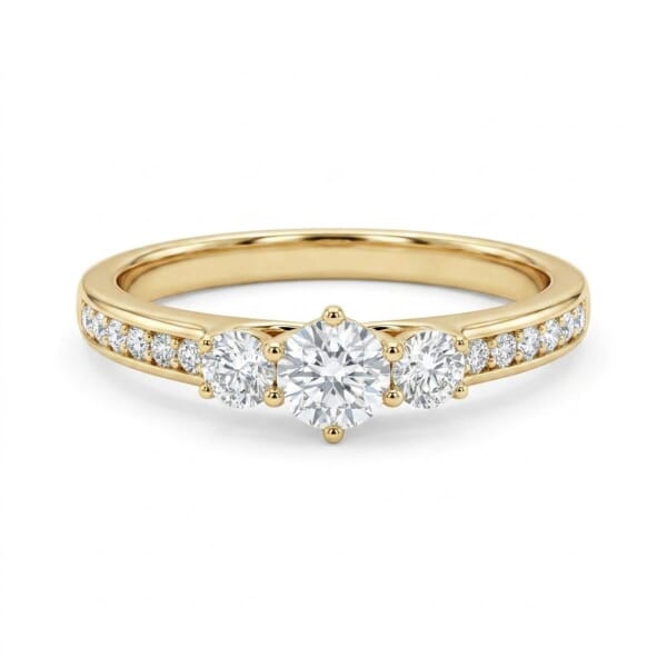 Diamant forlovelsesring i gult gull 0,46 ct- ABR00128gg